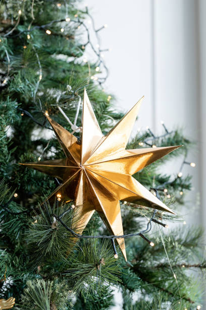 istock Close up of christmas tree decorations 1357882134