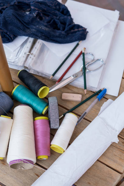 istock Threads and colors used to design the new collection 1357882302
