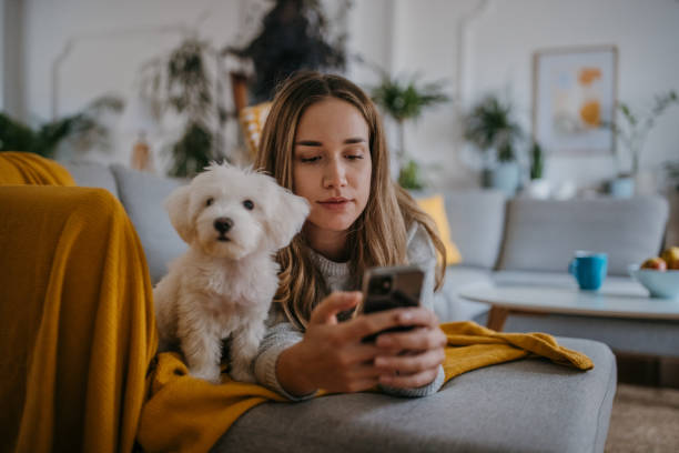 istock Woman relaxing on sofa 1357884629