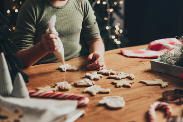 istock Merry Christmas, Happy New Year. Gingerbread cooking, baking 1357884887