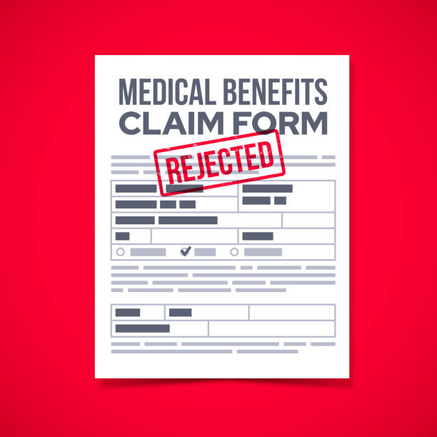 istock Medical Benefits Insurance Claim Rejected Stamp Form 1357890375
