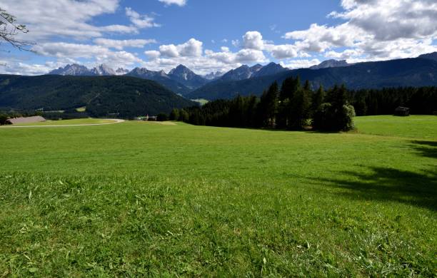 istock A large green lawn in front of the Dolomites 1357890424