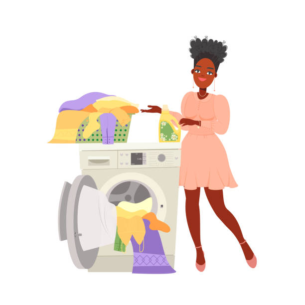 70+ African Woman Washing Clothes Illustrations, Royalty-Free Vector ...