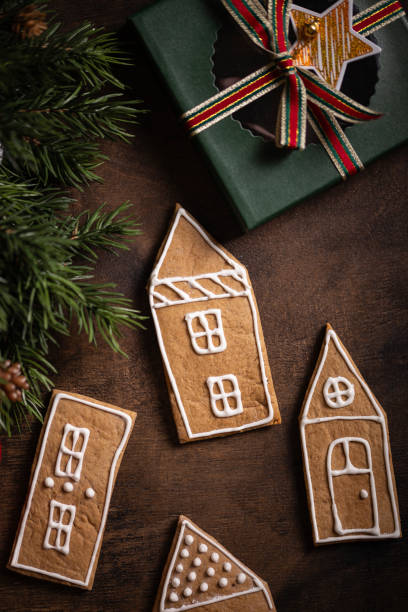 istock Gingerbread cookies on a wooden table 1357900777