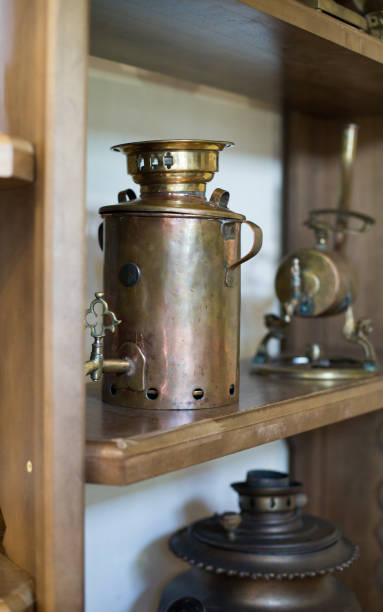 istock Antique samovar made of copper and bronze 1357901915