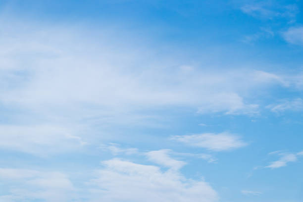 istock Clear blue color sky with white cloud background 1357902092