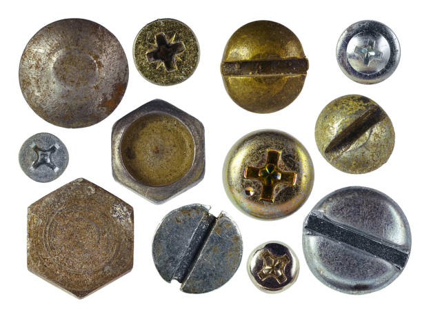 istock A set for creativity - metal screws, bolts, rivets. 1357902159