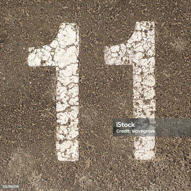 Carpark Number Stock Photo - Download Image Now - Number 11, Counting, Hole