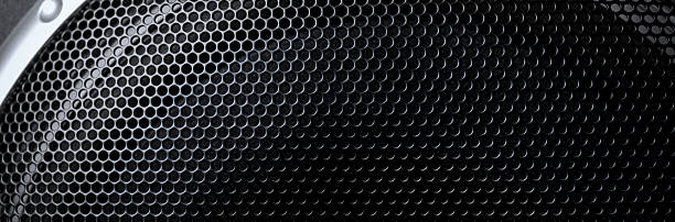 istock Close-up of a audio speaker grill mesh 135790773