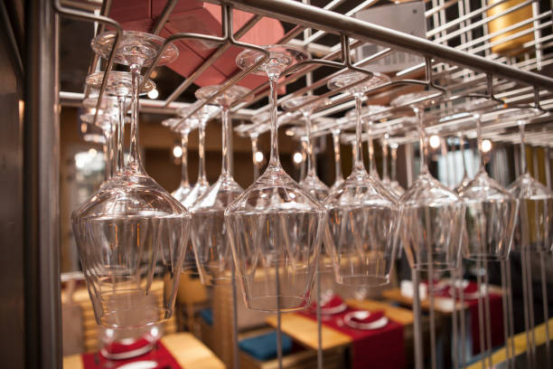 istock Clean wine glasses at restaurant 1357907787