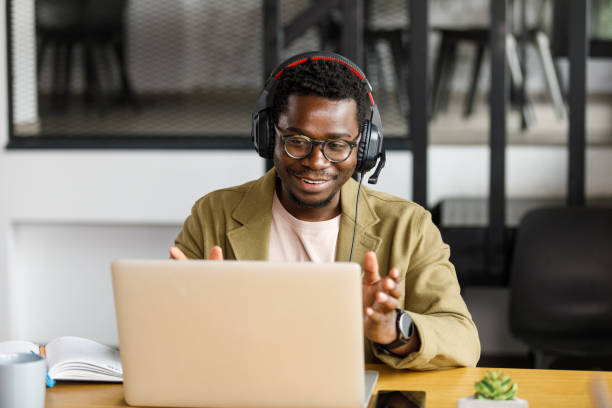 istock Businessman explaining his project ideas to business partner via video conference call 1357911455