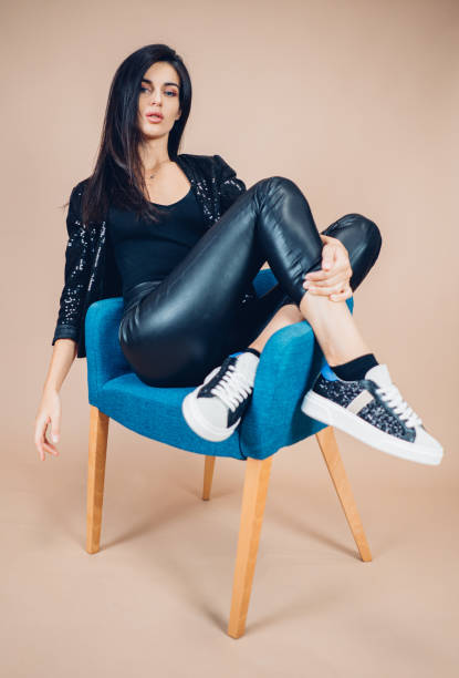 istock The girl poses in the studio 1357911469