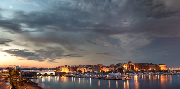 Sea port of Taranto, Italy stock photo