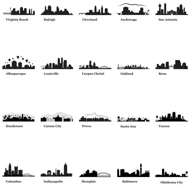 Vector illustration of American Cityscape Series - TWO