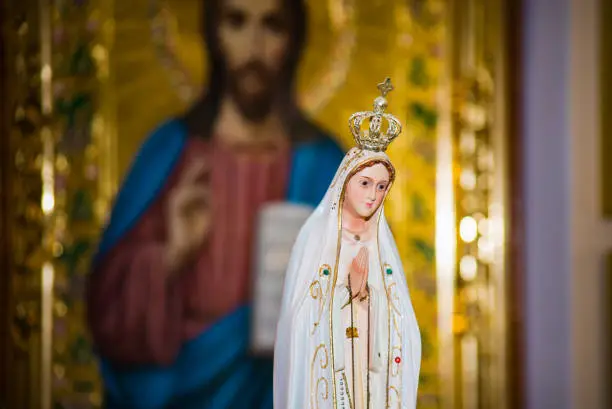 Photo of Christian Virgin Mary in a Christian church