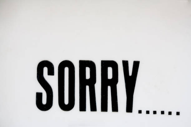 istock SORRY... sign, close-up, full frame, background 1357932519