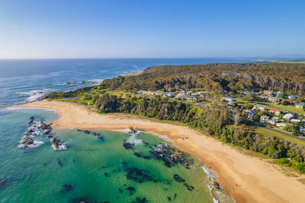 istock Rocks and the sea at Mystery Bay beach 1357946191