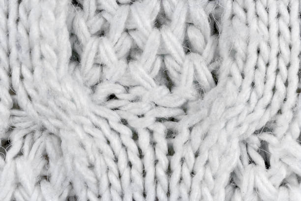 istock Texture of white knitted wool sweater 1357946227