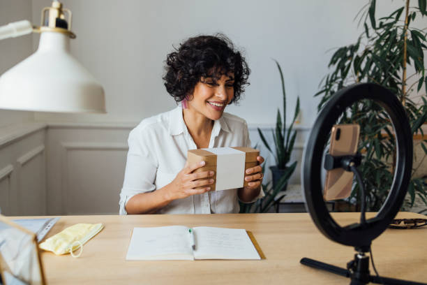 istock An African-American Teacher Having An Online Class And Using Props 1357948047