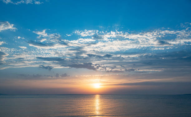 istock Beautiful sunset above the sea. 1357948316