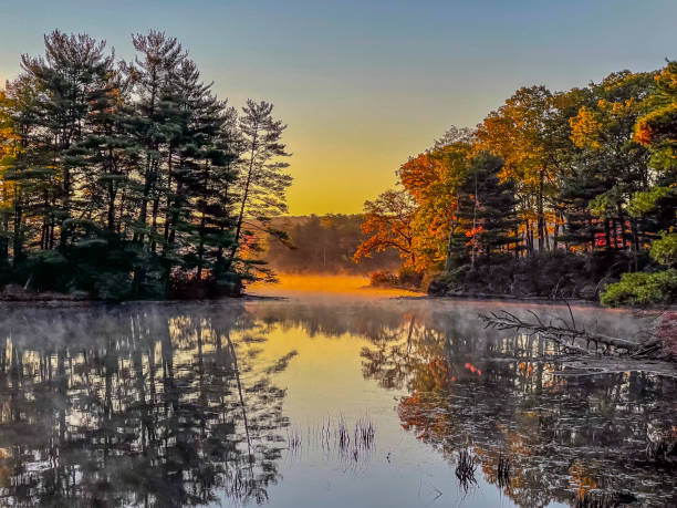 istock Harriman State Park dawn at the lake 1357950101