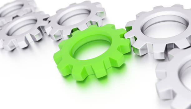 istock Green gear wheel, leadership concept 1357953050