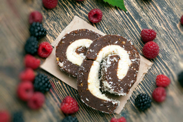 istock chocolate cake with coconut filling 1357956537