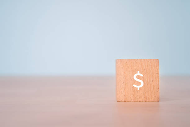 istock A wooden block with a dollar sign. 1357965369