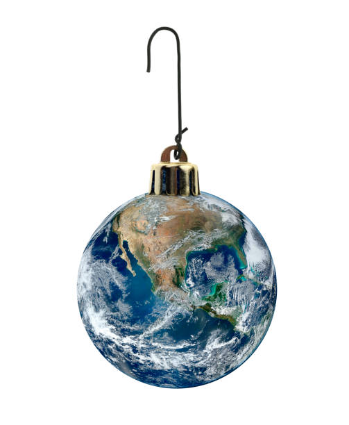 istock Holiday Earth Globe Ornament 1357967734