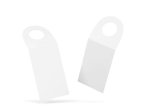istock Blank bottle neck hanger mockup 1357969754