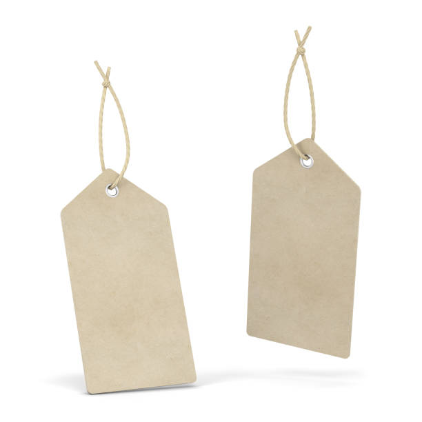 istock Blank paper price tag, clothing label 1357969764