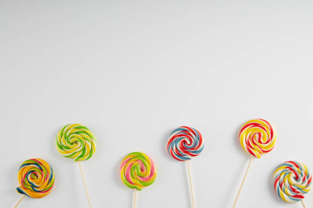 Colorful Lollipops Isolated On White