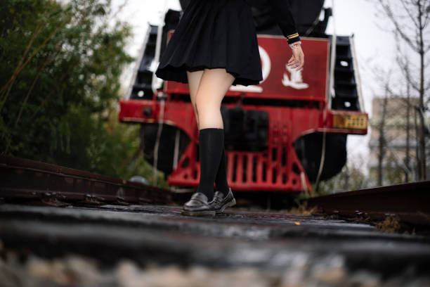 Cloudy Asian female leg