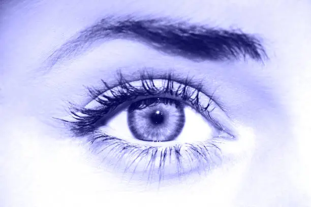 Photo of Ultra Violet eye. Demonstrating color 2022