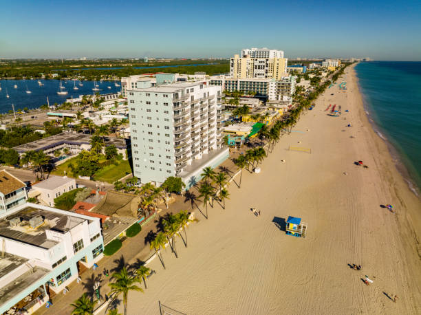 istock Winter scene at Hollywood Beach FL USA 1357985169