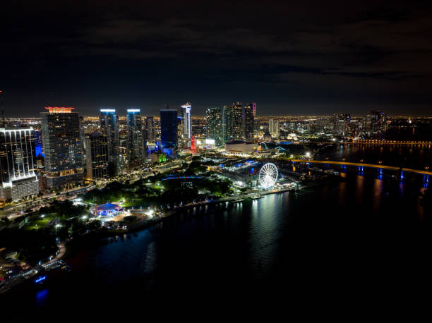 istock Night aerial photo Downtown Miami 2021 1357985328