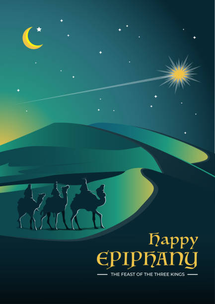 illustration of three kings riding camel An illustration of three kings riding camel vector illustration bethlehem star stock illustrations