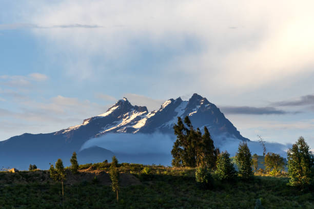 istock Carihuairazo volcano, with blue sky background 1357985510