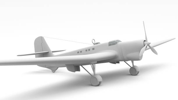 istock Silhouette of the historic Soviet aircraft Ant-25 1357992893