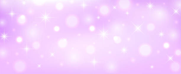 glitzernde lila farbe horizontale illustration. - purple backgrounds illuminated defocused stock-grafiken, -clipart, -cartoons und -symbole