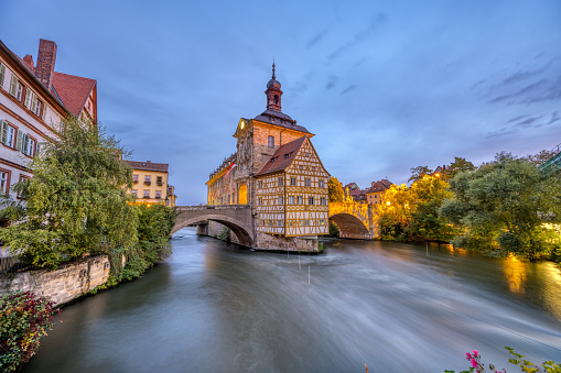The famous Alte Rathaus in the beautiful city Bamberg