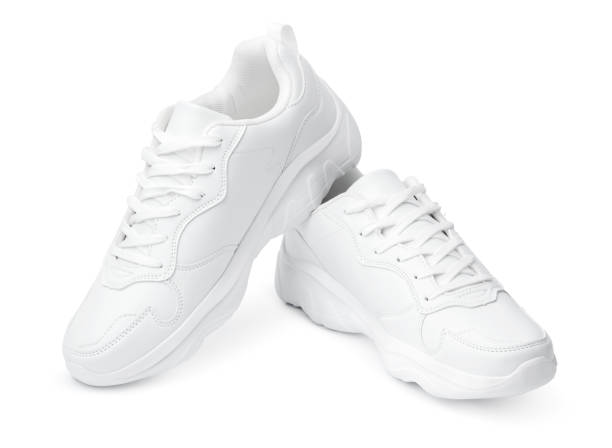istock New pair of white sneakers isolated on white 1358000229