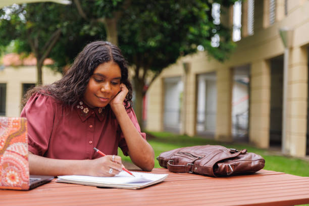istock Female Aboriginal Australian Student Working On Laptop 1358004473