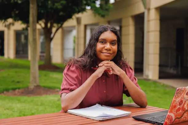 Portrait Of Female Aboriginal Australian Student On University Campus