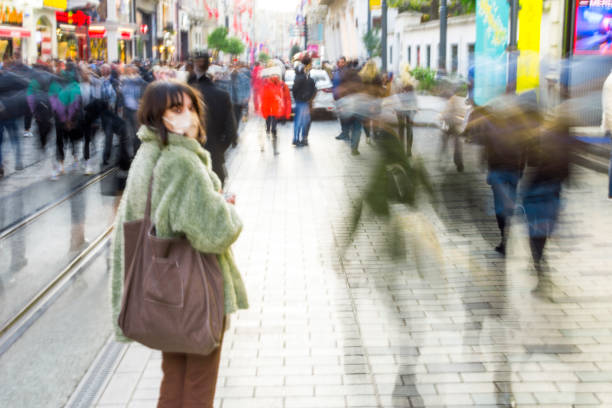 istock Crowded Istiklal street in Istanbul 1358004740
