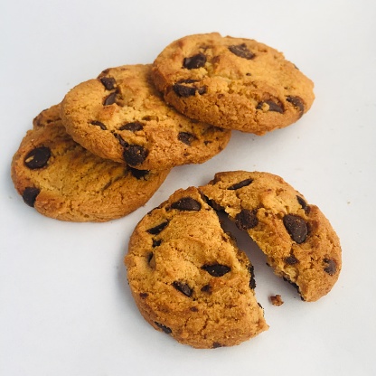 Crunchy and savory chocolate chip cookies.