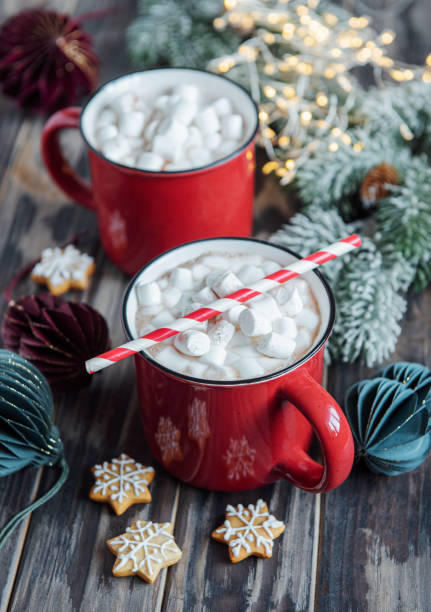istock Christmas hot cocoa  in the red cup 1358006111