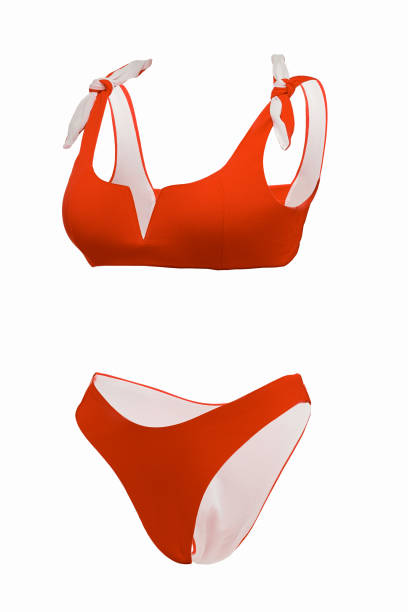 kostium kąpielowy - swimming trunks bikini swimwear red zdjęcia i obrazy z banku zdjęć