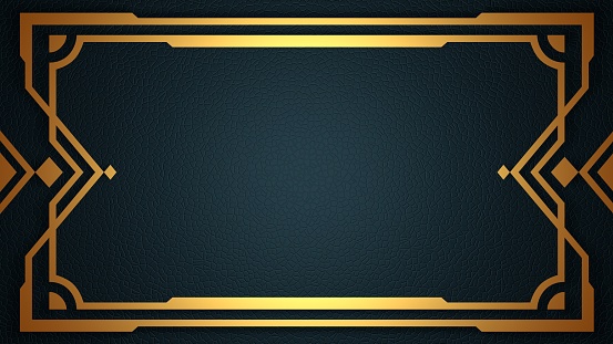 Card template with linear border. 3D rendering