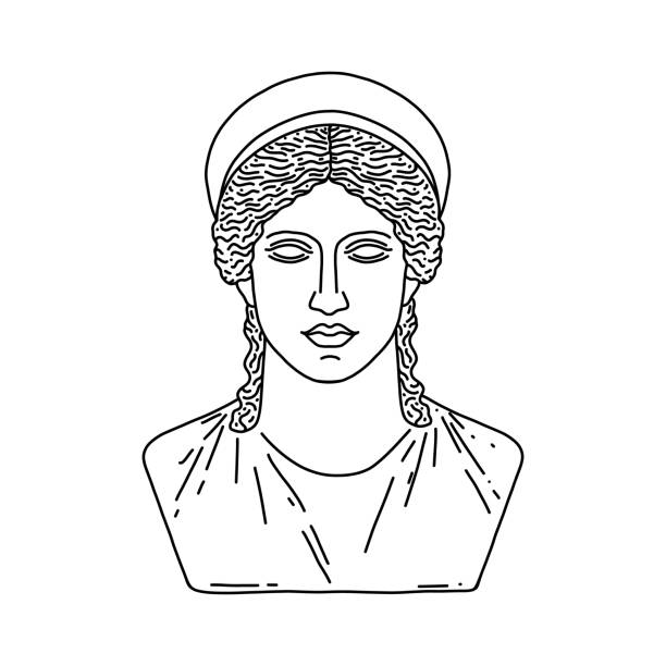 Deusa grega Hera - ilustração de arte em vetor